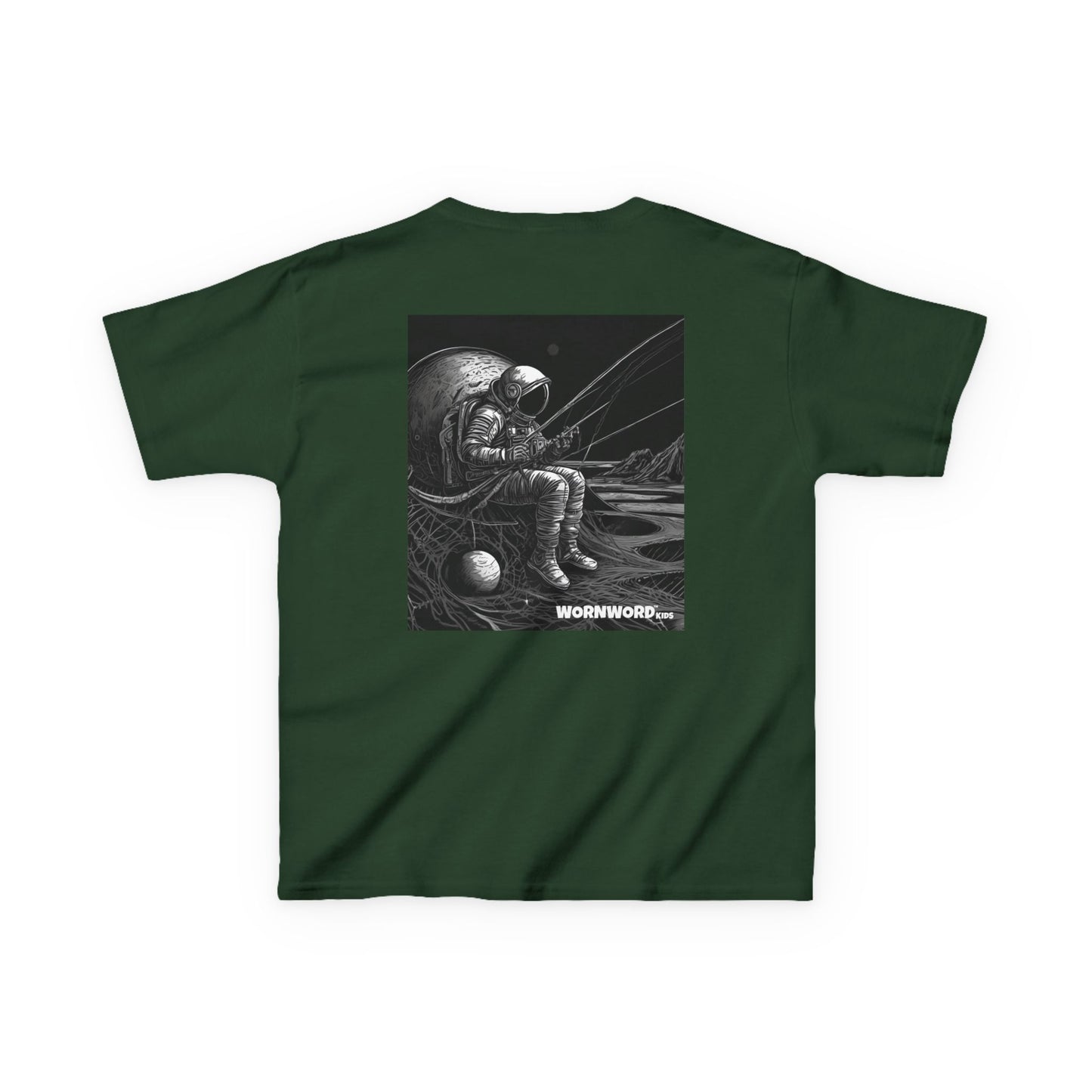WORNWORD Kids™ Youth Mid-Weight Tee - Astronaut "Hooked on the Universe!