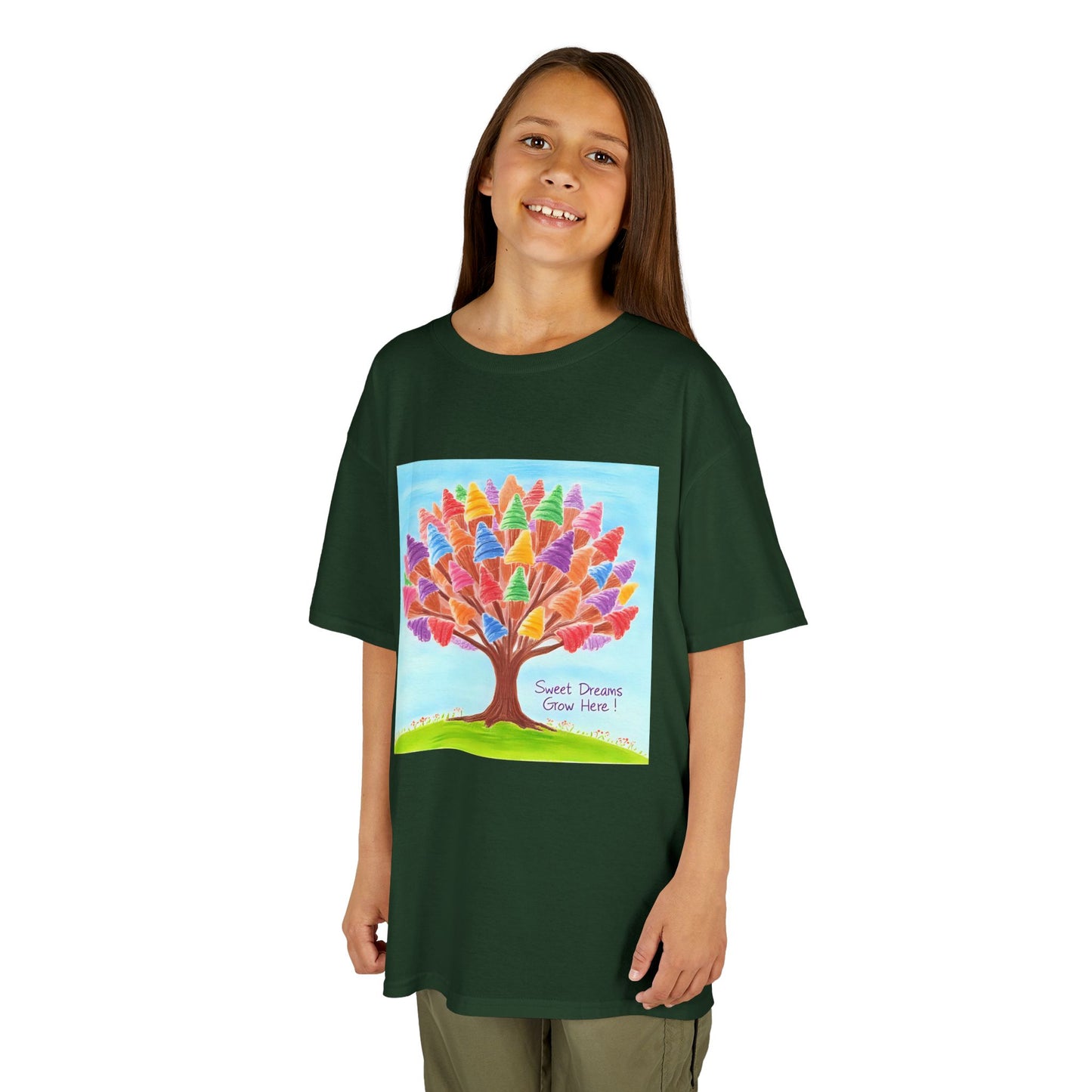 WORNWORD Kids Mid-Weight Tee - Ice-Cream Tree “Sweet Dreams Grow Here!”