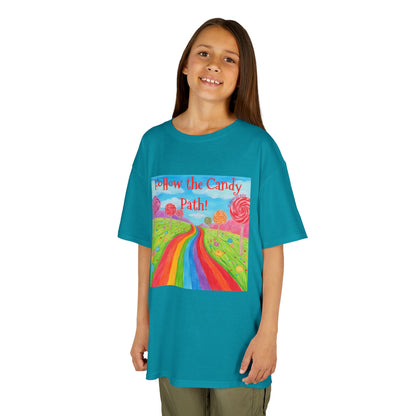 WORNWORD Kids Mid-Weight Tee - Rainbow Road “Follow the Candy Path!”