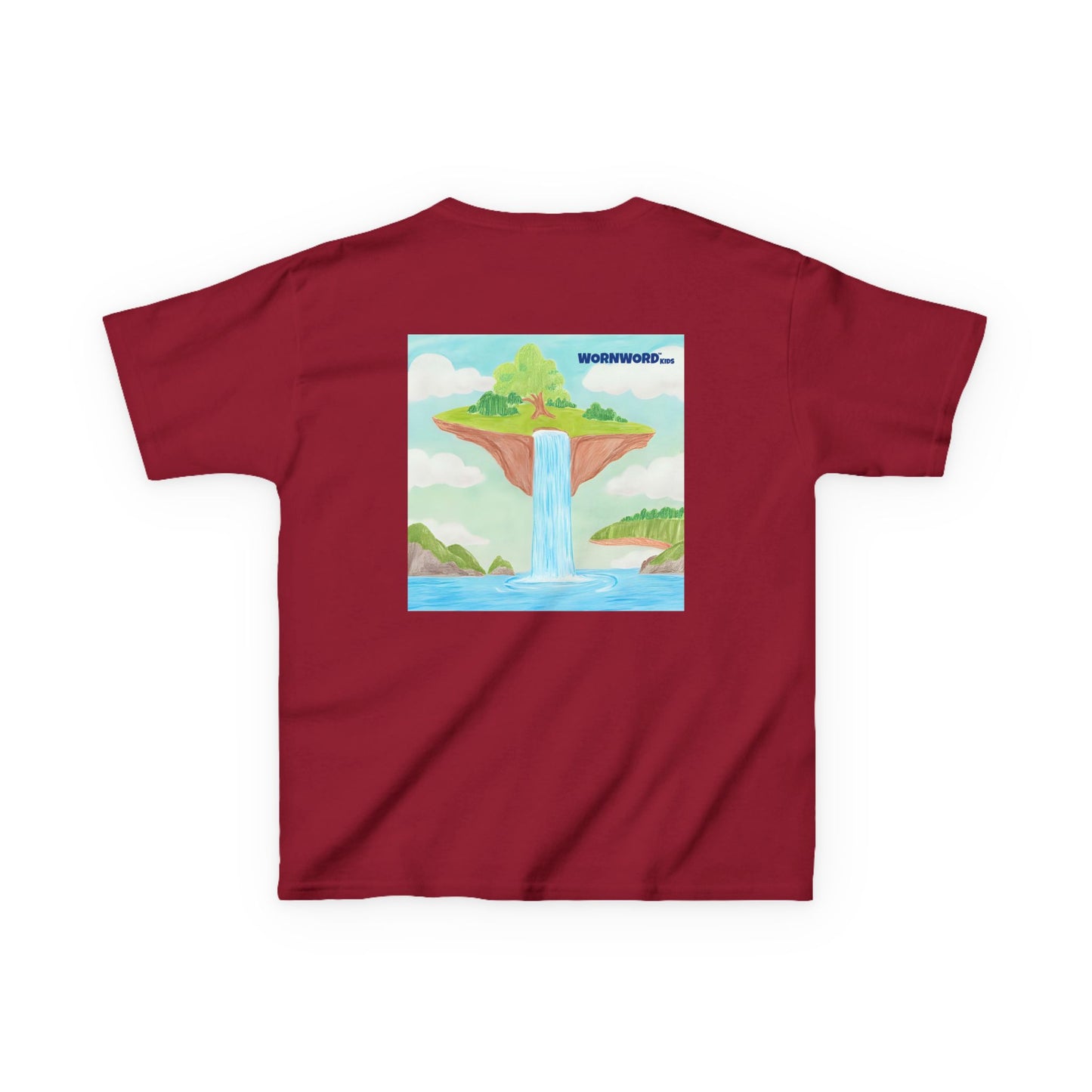 WORNWORD Kids Mid-Weight Tee - Waterfall Islands “Sky’s the Splash Limit!”
