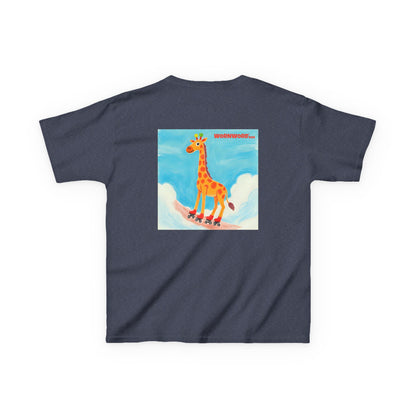 WORNWORD Kids Mid-Weight Tee - Giraffe "Roll High. Dream Bright!"