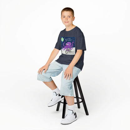 WORNWORD Kids Mid-Weight Tee - Octopus "Ride the Moon. Rule the Waves!"