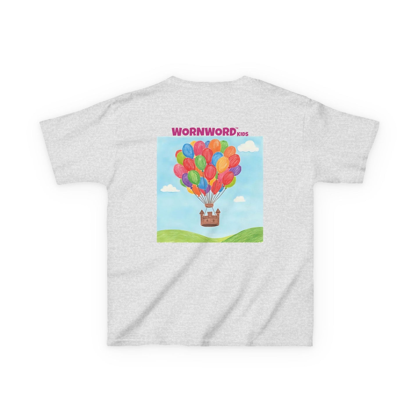 WORNWORD Kids Mid-Weight Tee - Floating Castle “Upside-Down = Right Side Fun!”