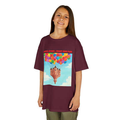 WORNWORD Kids Mid-Weight Tee - Floating Castle “Upside-Down = Right Side Fun!”
