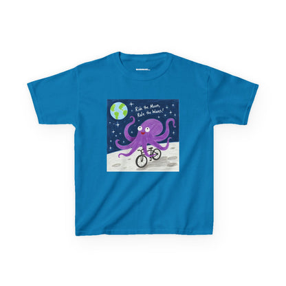 WORNWORD Kids Mid-Weight Tee - Octopus "Ride the Moon. Rule the Waves!"