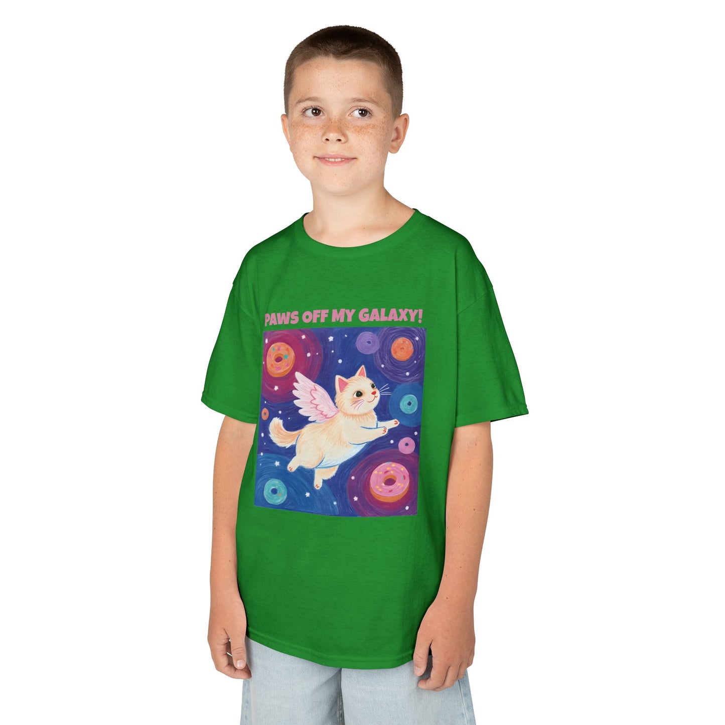 WORNWORD Kids Mid-Weight Tee - Cat Lovers "Paws Off My Galaxy!"