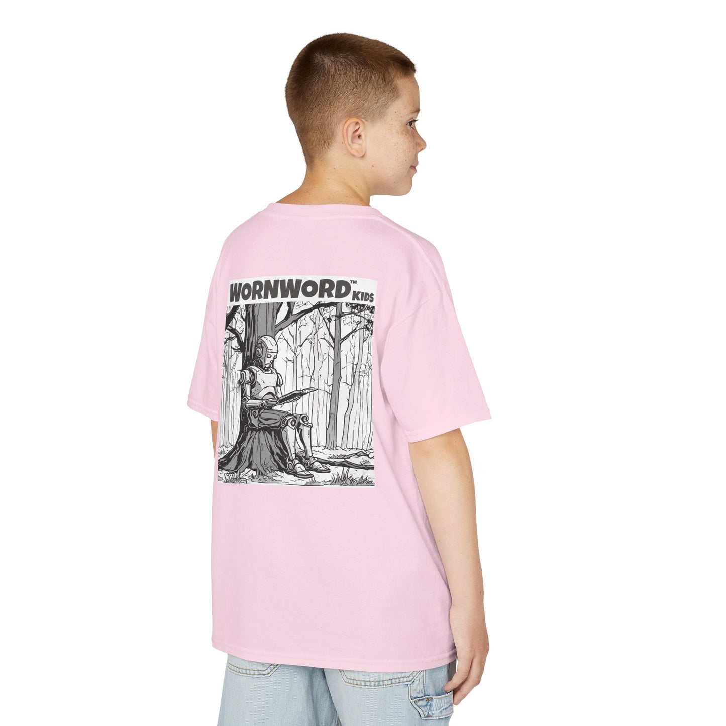WORNWORD Kids™ Youth Mid-Weight Tee - Robot "Upgrade Your Brain"