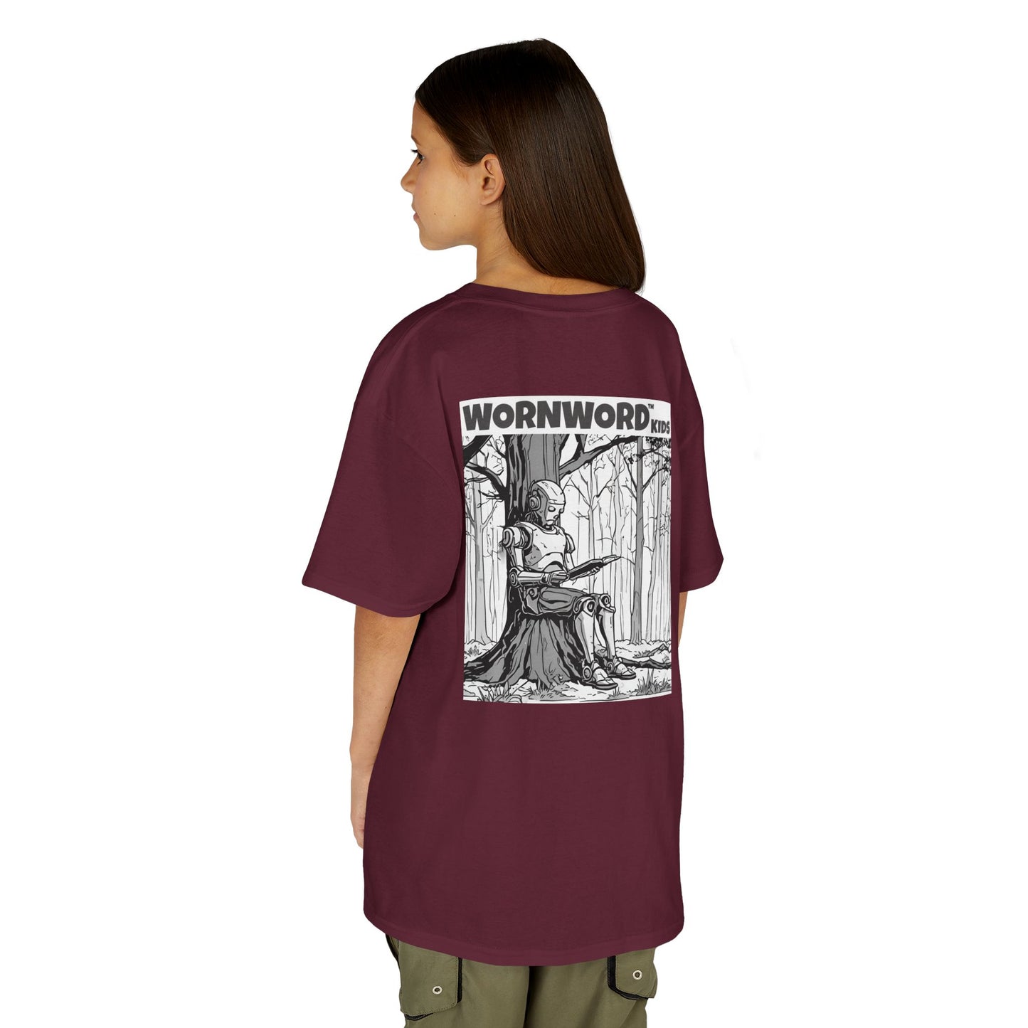 WORNWORD Kids™ Youth Mid-Weight Tee - Robot "Upgrade Your Brain"
