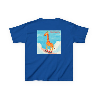 WORNWORD Kids Mid-Weight Tee - Giraffe "Roll High. Dream Bright!"