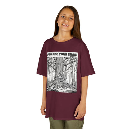 WORNWORD Kids™ Youth Mid-Weight Tee - Robot "Upgrade Your Brain"