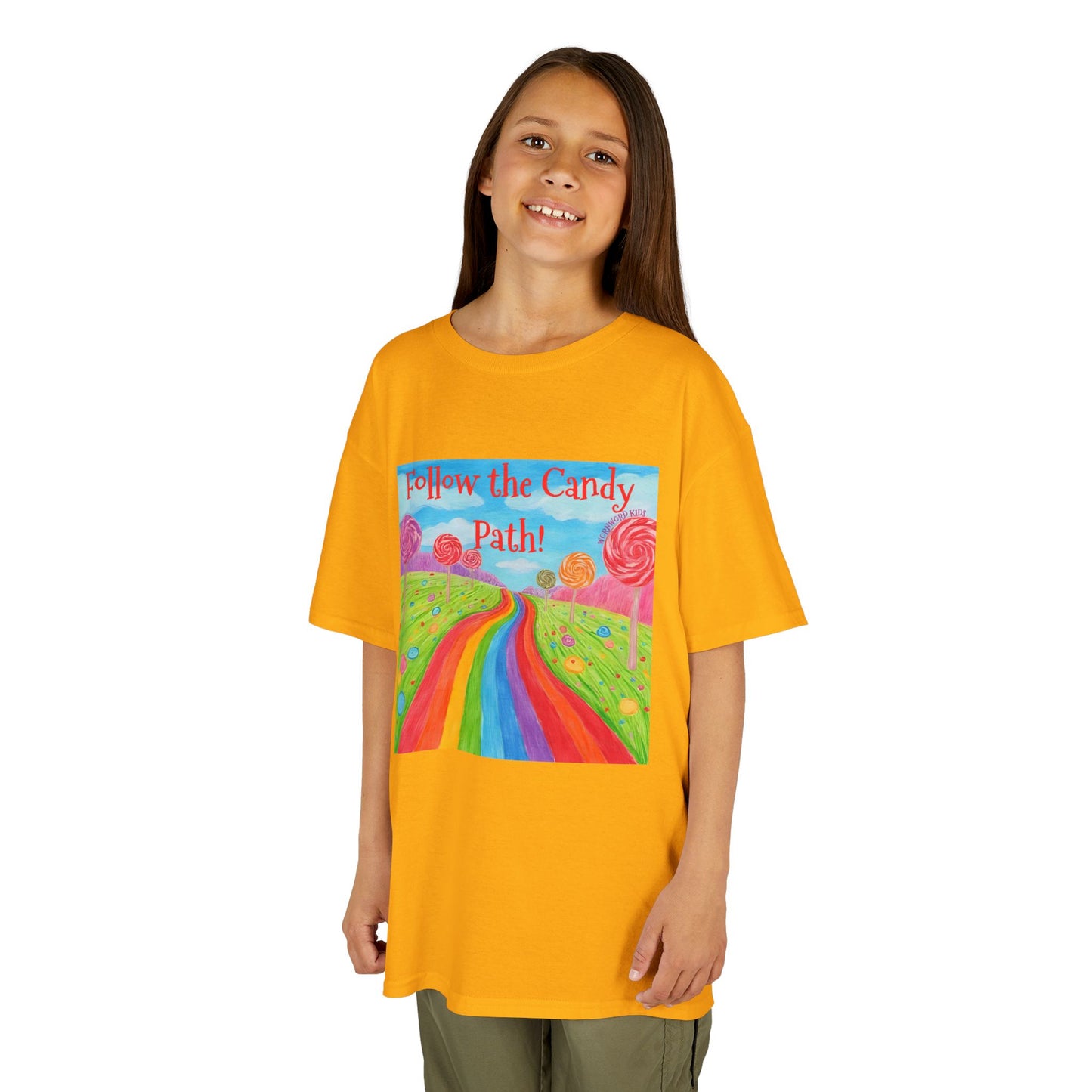 WORNWORD Kids Mid-Weight Tee - Rainbow Road “Follow the Candy Path!”
