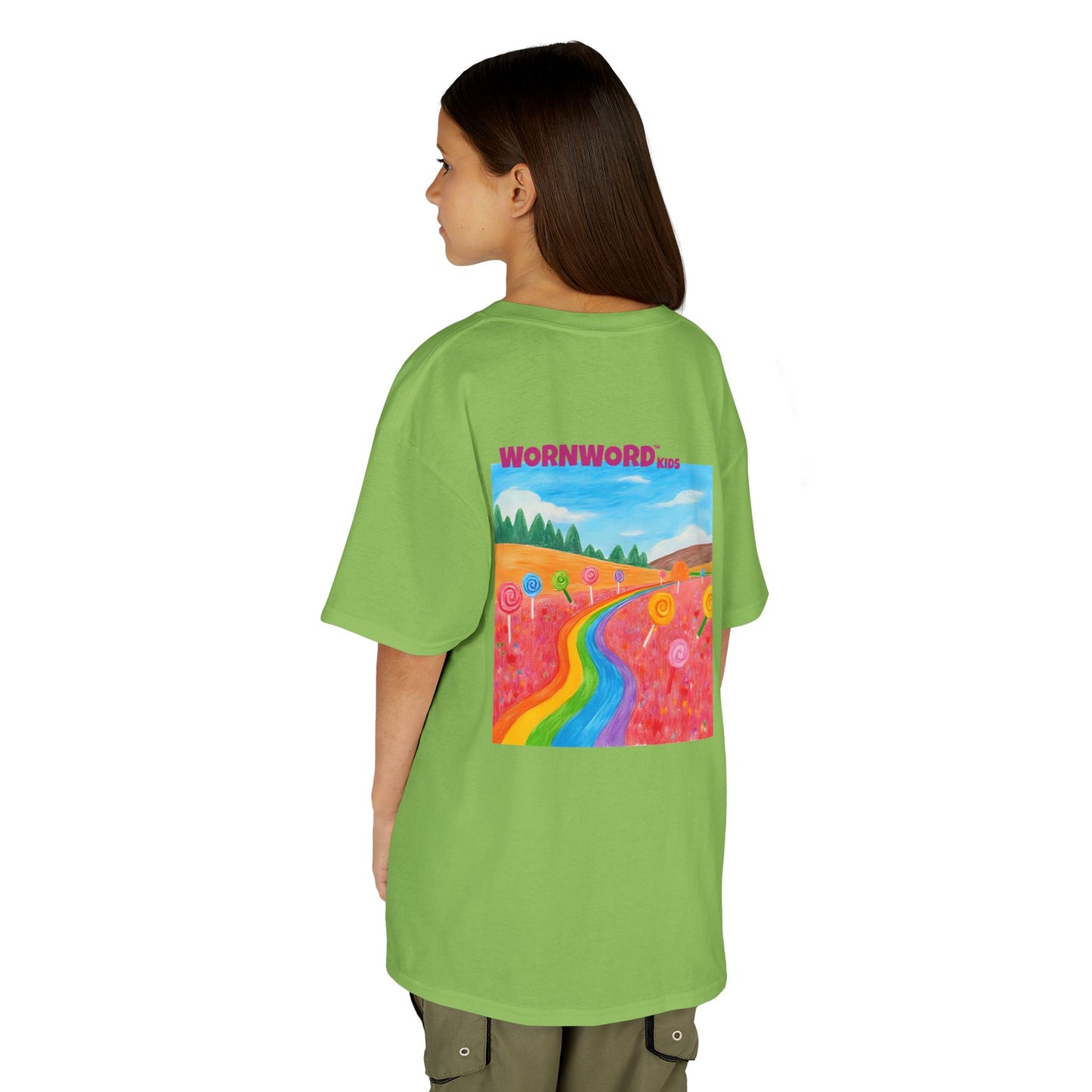 WORNWORD Kids Mid-Weight Tee - Rainbow Road “Follow the Candy Path!”