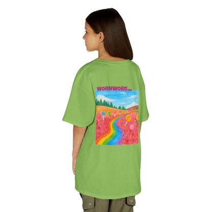 WORNWORD Kids Mid-Weight Tee - Rainbow Road “Follow the Candy Path!”