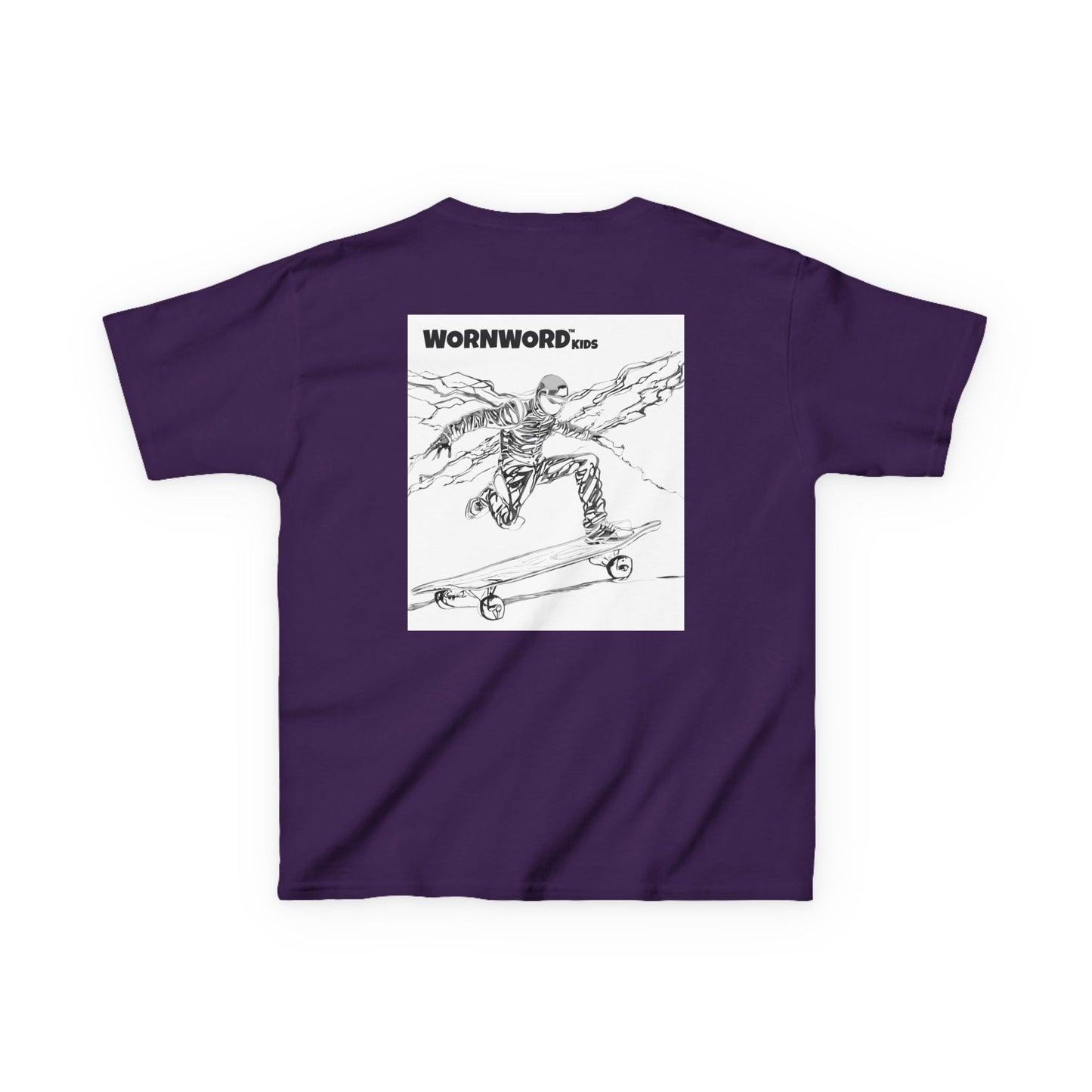 WORNWORD Kids™ Youth Mid-Weight Tee - Lightning Bolt "Charged Up and Rolling!"