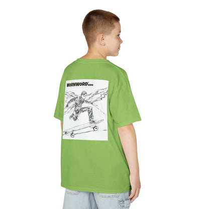 WORNWORD Kids™ Youth Mid-Weight Tee - Lightning Bolt "Charged Up and Rolling!"