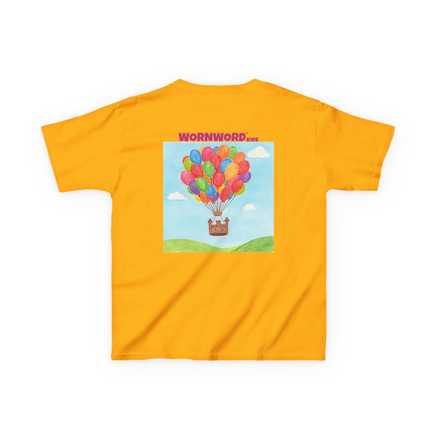 WORNWORD Kids Mid-Weight Tee - Floating Castle “Upside-Down = Right Side Fun!”