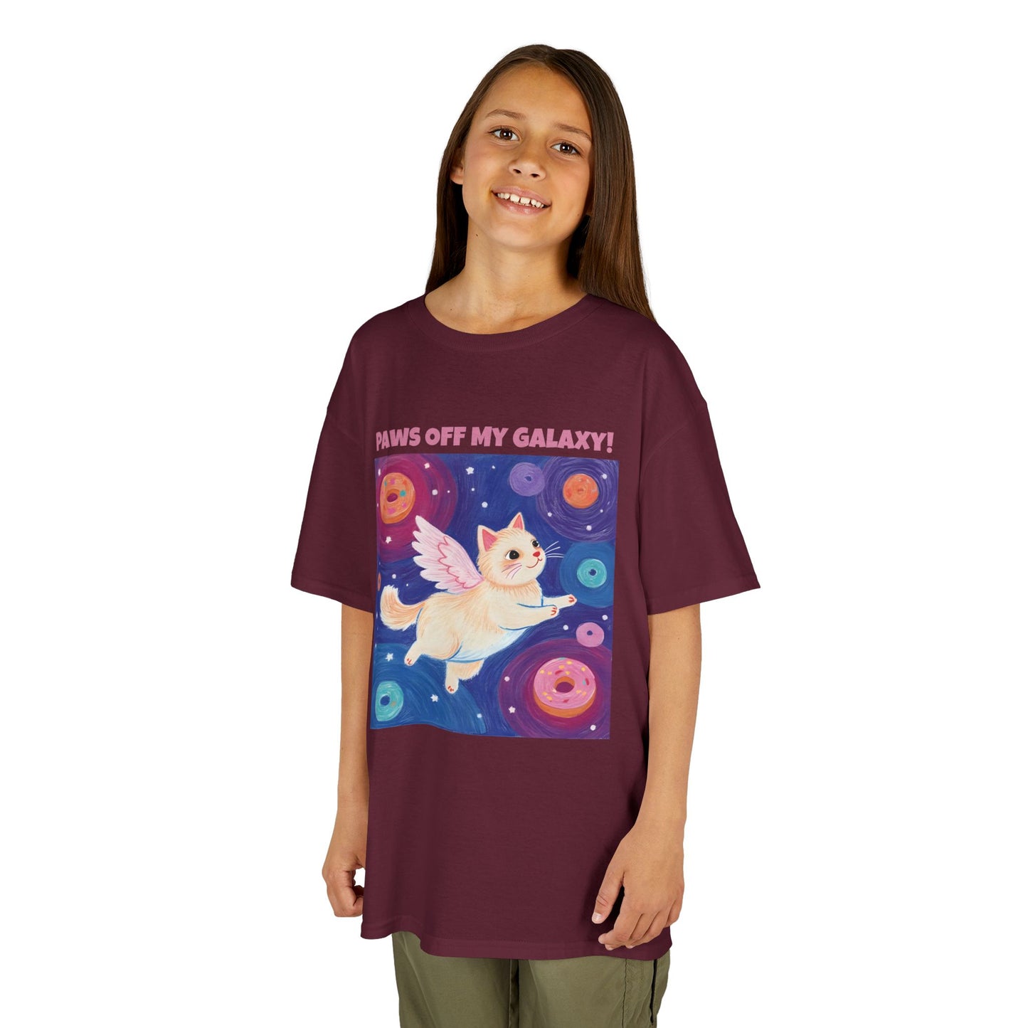 WORNWORD Kids Mid-Weight Tee - Cat Lovers "Paws Off My Galaxy!"