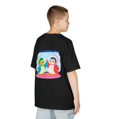 WORNWORD Kids Mid-Weight Tee - Penguin "Space Buddies Forever!"