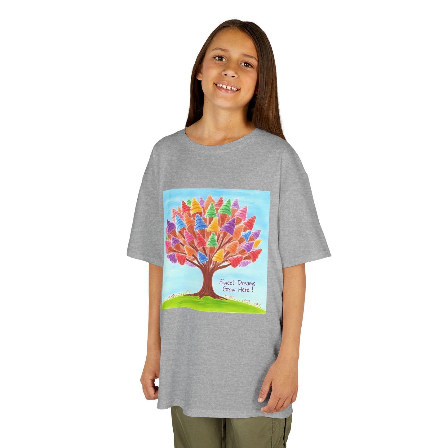 WORNWORD Kids Mid-Weight Tee - Ice-Cream Tree “Sweet Dreams Grow Here!”