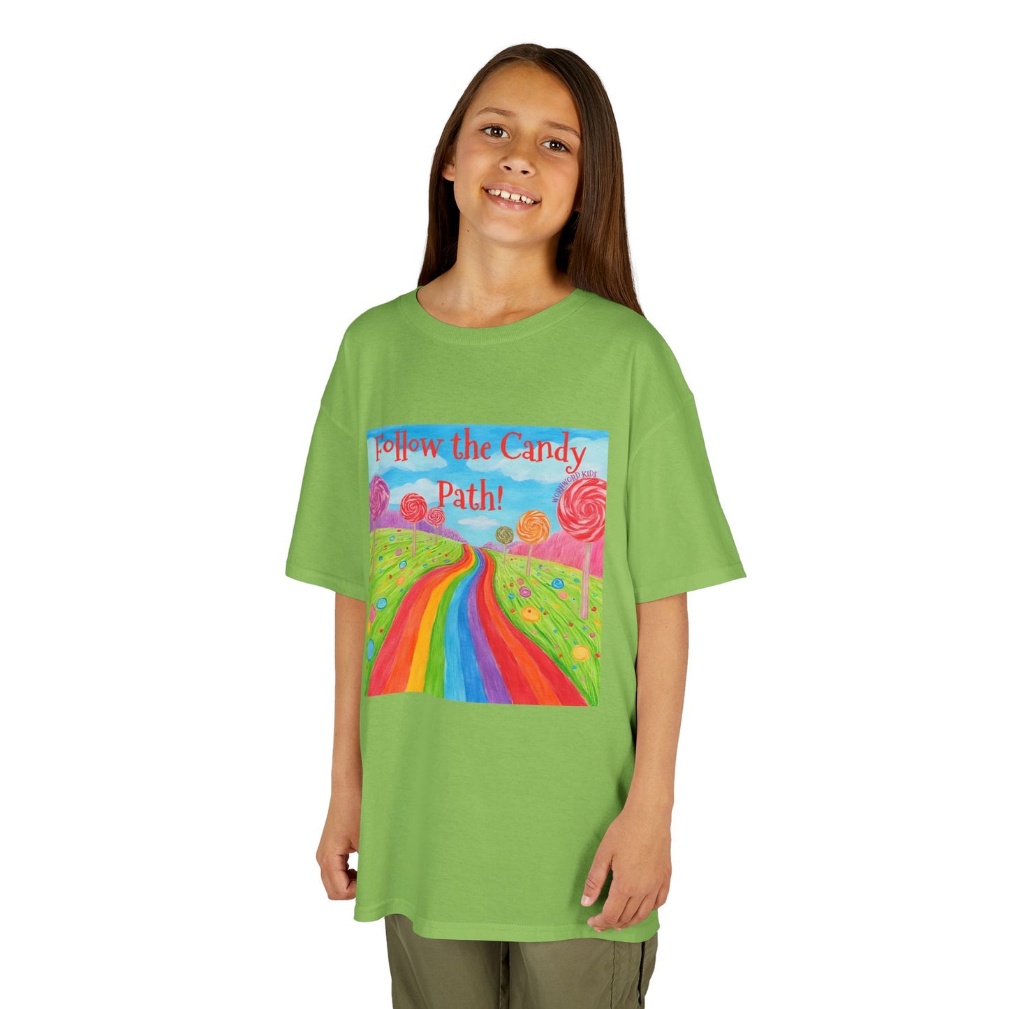 WORNWORD Kids Mid-Weight Tee - Rainbow Road “Follow the Candy Path!”