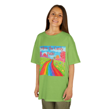 WORNWORD Kids Mid-Weight Tee - Rainbow Road “Follow the Candy Path!”