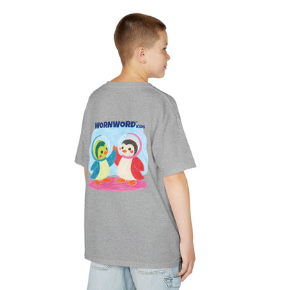 WORNWORD Kids Mid-Weight Tee - Penguin "Space Buddies Forever!"