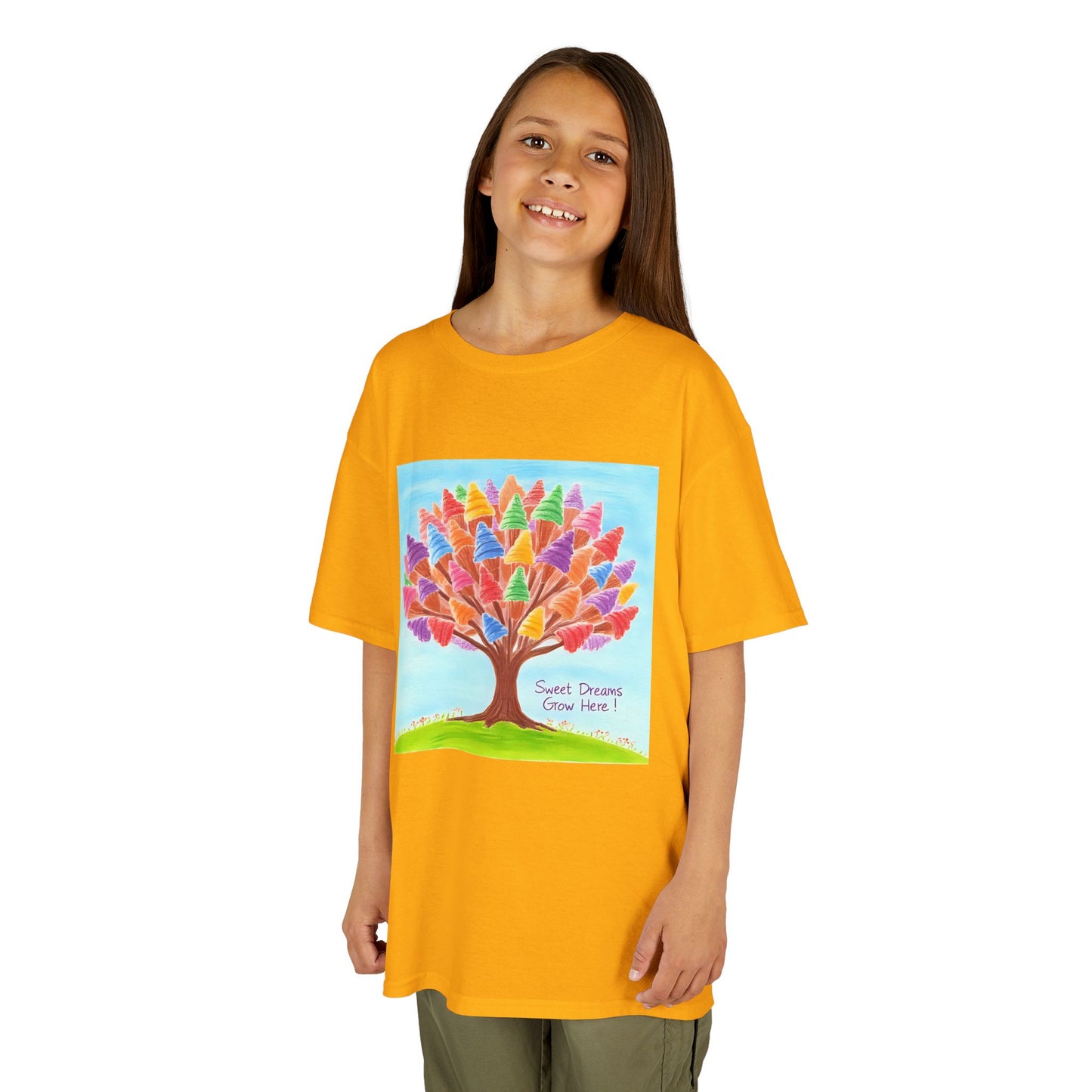 WORNWORD Kids Mid-Weight Tee - Ice-Cream Tree “Sweet Dreams Grow Here!”