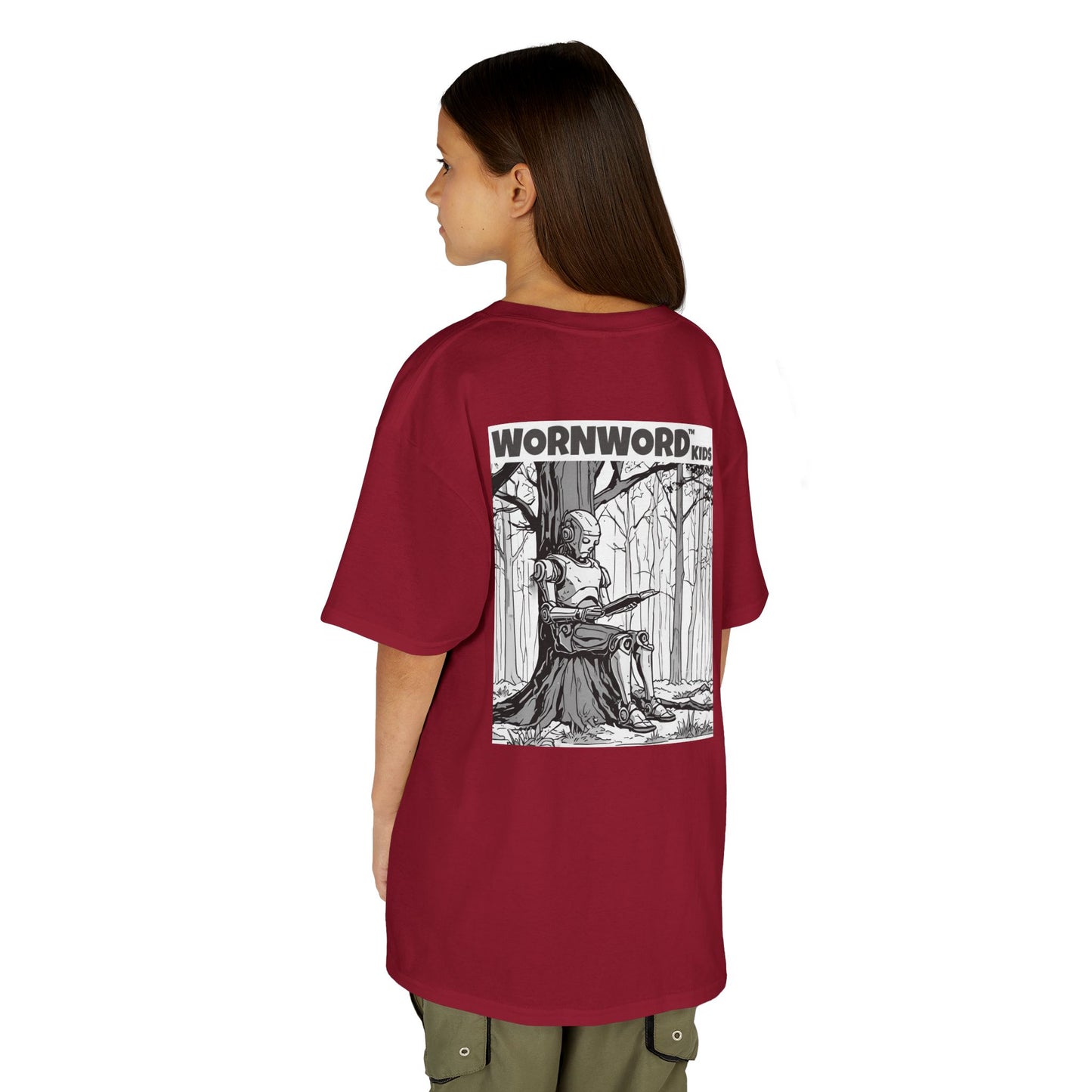 WORNWORD Kids™ Youth Mid-Weight Tee - Robot "Upgrade Your Brain"