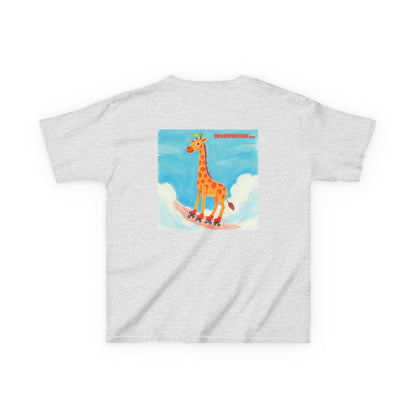 WORNWORD Kids Mid-Weight Tee - Giraffe "Roll High. Dream Bright!"