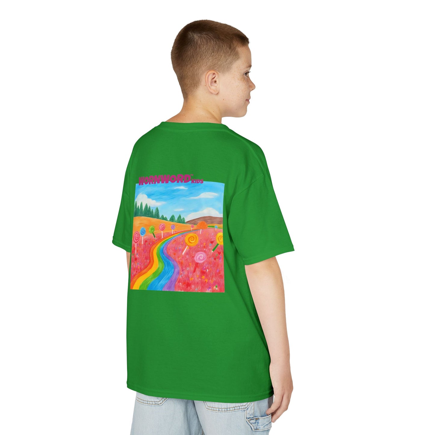 WORNWORD Kids Mid-Weight Tee - Rainbow Road “Follow the Candy Path!”