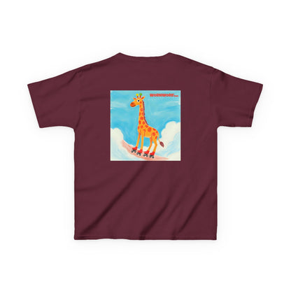 WORNWORD Kids Mid-Weight Tee - Giraffe "Roll High. Dream Bright!"