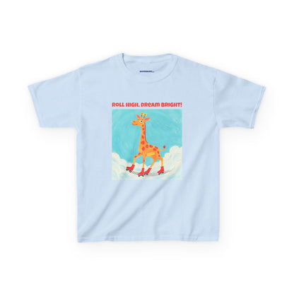 WORNWORD Kids Mid-Weight Tee - Giraffe "Roll High. Dream Bright!"
