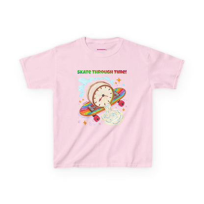 WORNWORD Kids Mid-Weight Tee - Melting Clock “Skate Through Time!”
