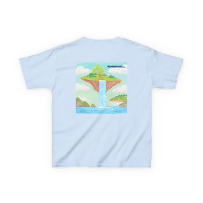 WORNWORD Kids Mid-Weight Tee - Waterfall Islands “Sky’s the Splash Limit!”