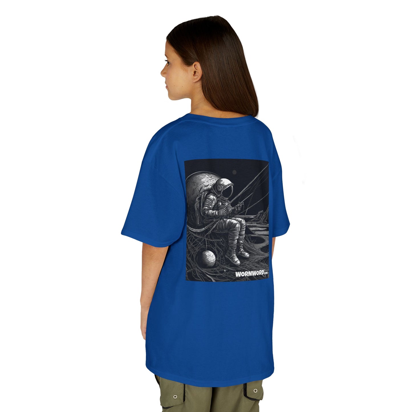 WORNWORD Kids™ Youth Mid-Weight Tee - Astronaut "Hooked on the Universe!