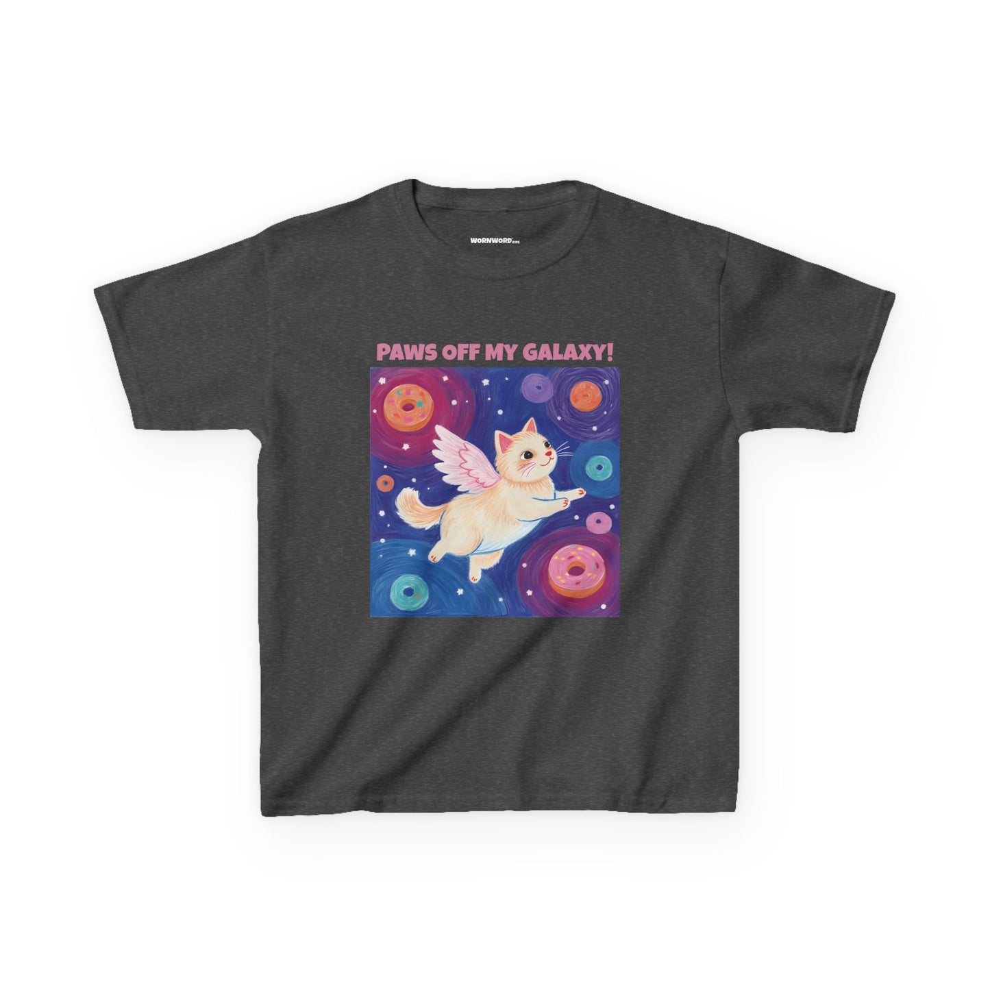 WORNWORD Kids Mid-Weight Tee - Cat Lovers "Paws Off My Galaxy!"