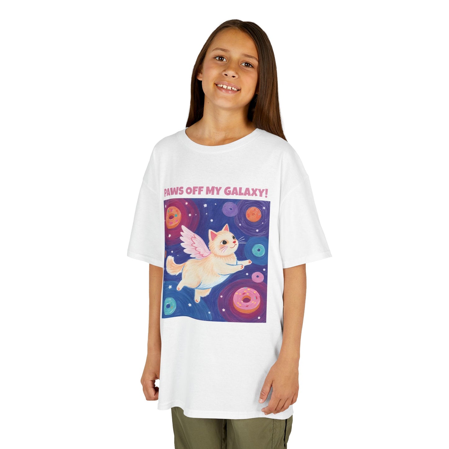WORNWORD Kids Mid-Weight Tee - Cat Lovers "Paws Off My Galaxy!"