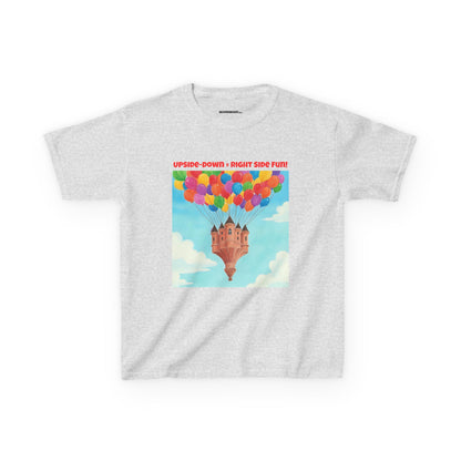 WORNWORD Kids Mid-Weight Tee - Floating Castle “Upside-Down = Right Side Fun!”