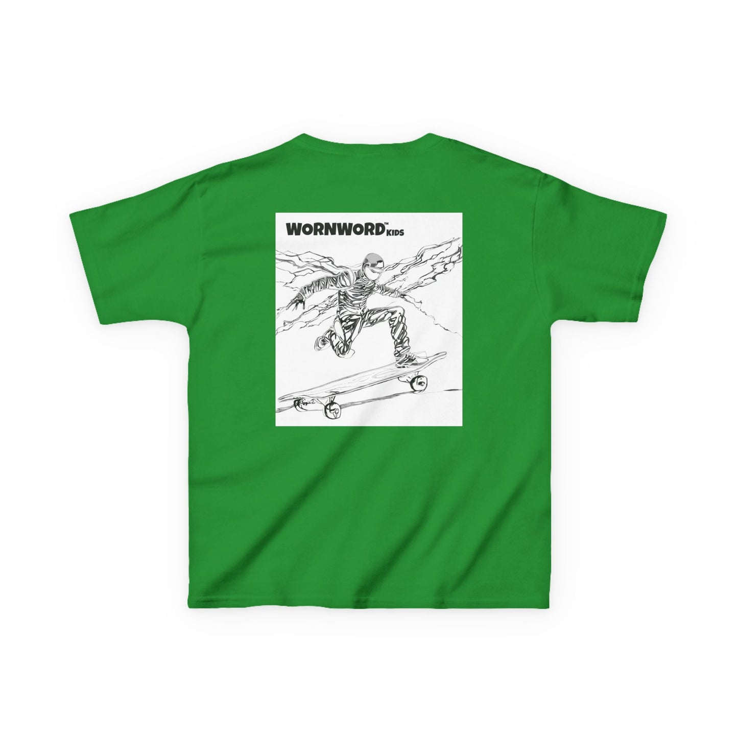 WORNWORD Kids™ Youth Mid-Weight Tee - Lightning Bolt "Charged Up and Rolling!"