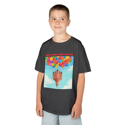 WORNWORD Kids Mid-Weight Tee - Floating Castle “Upside-Down = Right Side Fun!”