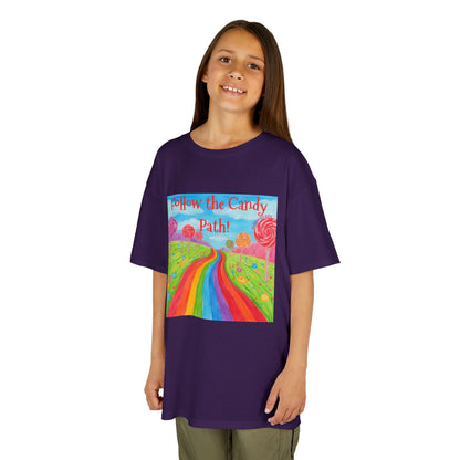 WORNWORD Kids Mid-Weight Tee - Rainbow Road “Follow the Candy Path!”