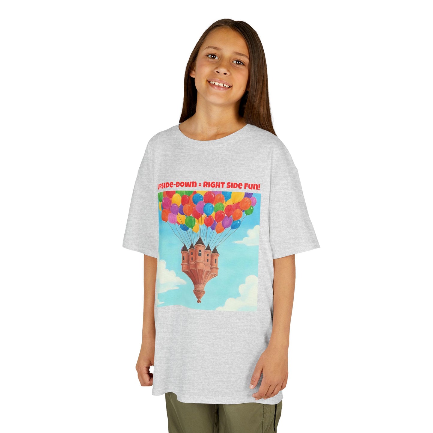 WORNWORD Kids Mid-Weight Tee - Floating Castle “Upside-Down = Right Side Fun!”