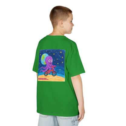 WORNWORD Kids Mid-Weight Tee - Octopus "Ride the Moon. Rule the Waves!"