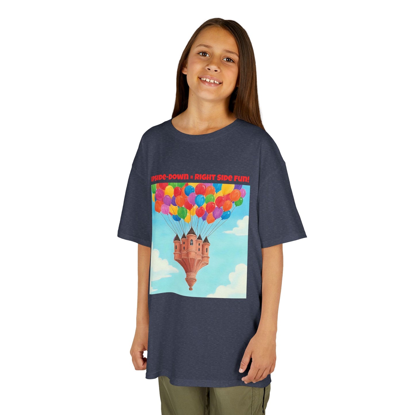 WORNWORD Kids Mid-Weight Tee - Floating Castle “Upside-Down = Right Side Fun!”