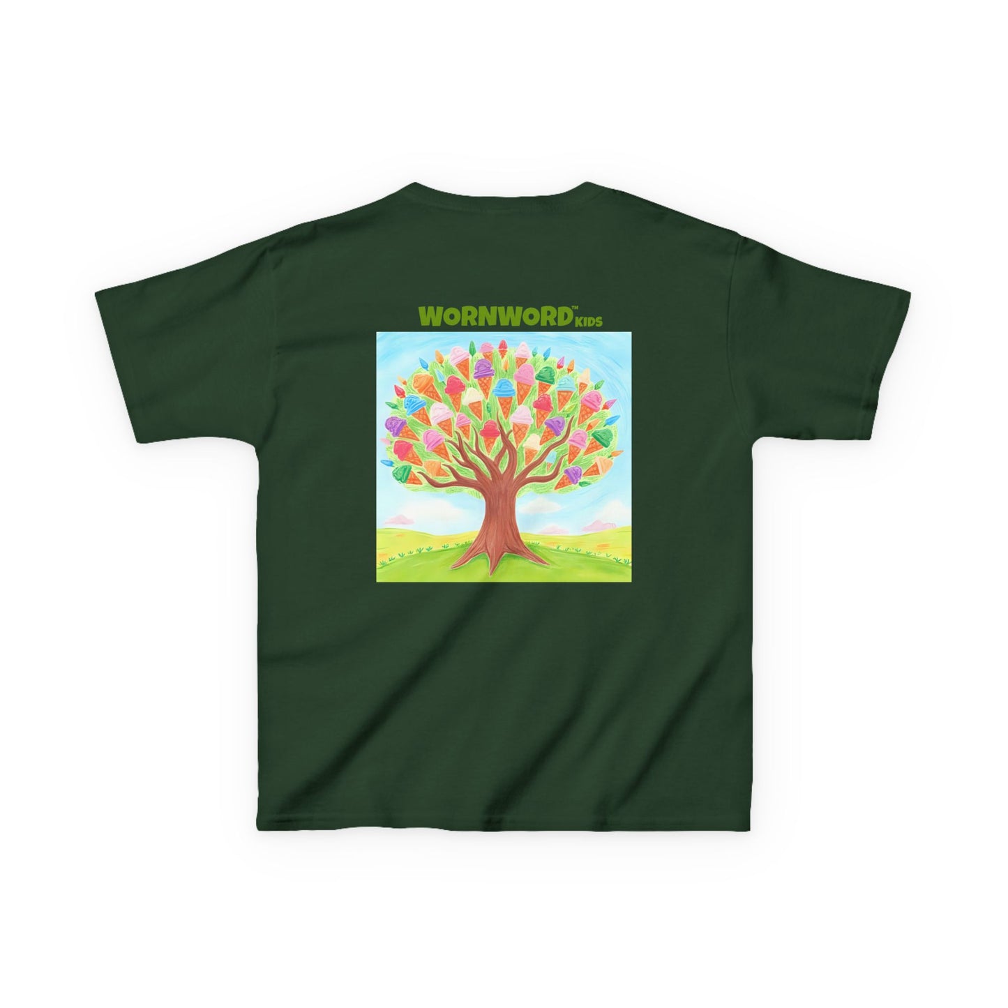 WORNWORD Kids Mid-Weight Tee - Ice-Cream Tree “Sweet Dreams Grow Here!”