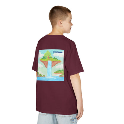 WORNWORD Kids Mid-Weight Tee - Waterfall Islands “Sky’s the Splash Limit!”
