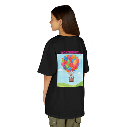 WORNWORD Kids Mid-Weight Tee - Floating Castle “Upside-Down = Right Side Fun!”