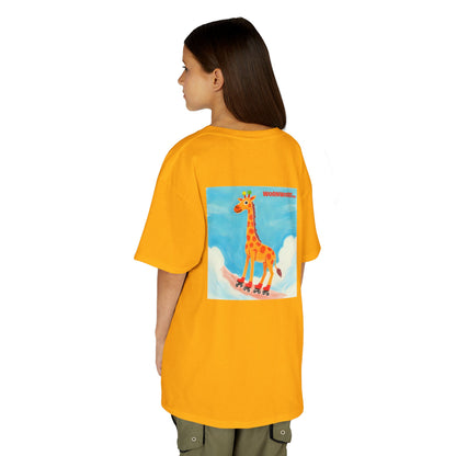 WORNWORD Kids Mid-Weight Tee - Giraffe "Roll High. Dream Bright!"