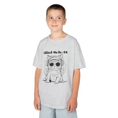 WORNWORD Kids™ Youth Mid-Weight Tee - Cyber Cat "Glitch Mode: On"