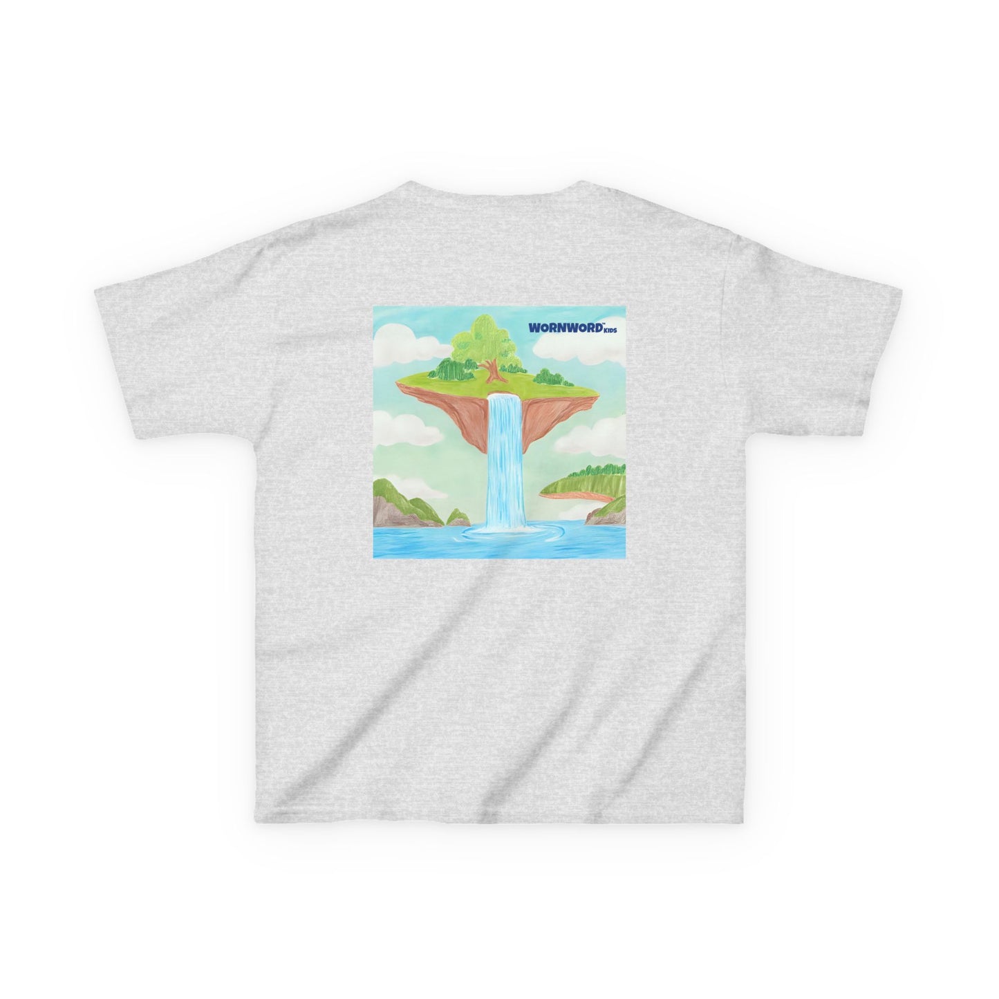 WORNWORD Kids Mid-Weight Tee - Waterfall Islands “Sky’s the Splash Limit!”